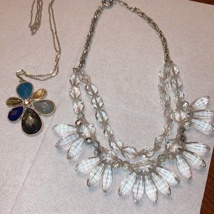 LOFT.   PRETTY, VERY PRETTY NECKLACES!  BOTH FROM LOFT.   DRESSY & CLASSY!  EUC